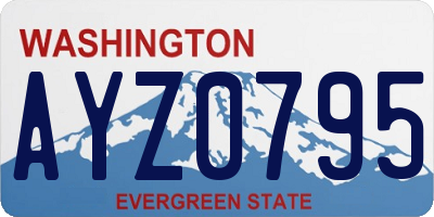 WA license plate AYZ0795