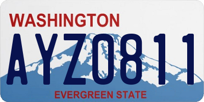 WA license plate AYZ0811