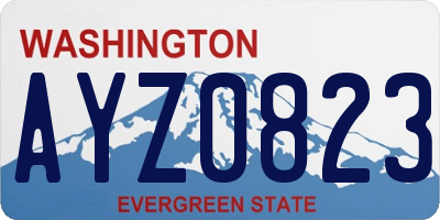 WA license plate AYZ0823