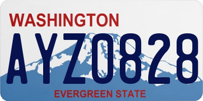 WA license plate AYZ0828