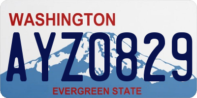 WA license plate AYZ0829