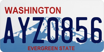 WA license plate AYZ0856