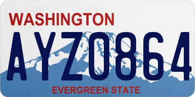 WA license plate AYZ0864