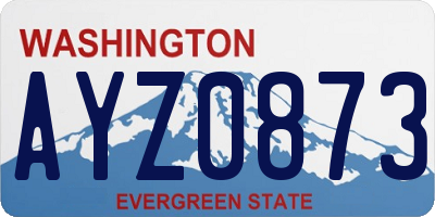 WA license plate AYZ0873