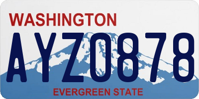 WA license plate AYZ0878