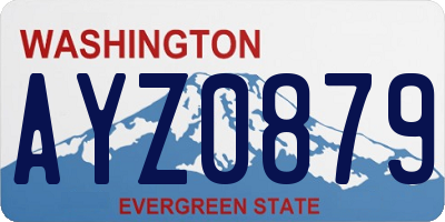 WA license plate AYZ0879