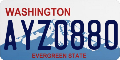 WA license plate AYZ0880