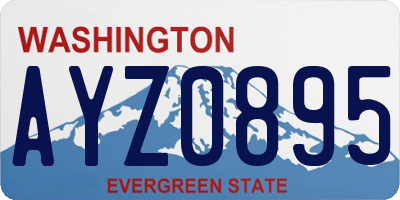 WA license plate AYZ0895