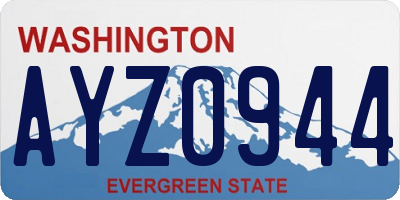 WA license plate AYZ0944