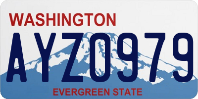 WA license plate AYZ0979