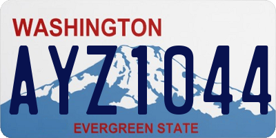 WA license plate AYZ1044