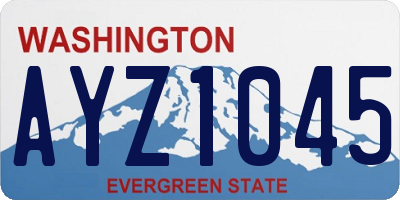 WA license plate AYZ1045