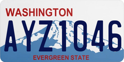 WA license plate AYZ1046