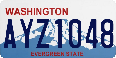 WA license plate AYZ1048