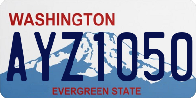 WA license plate AYZ1050