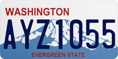 WA license plate AYZ1055