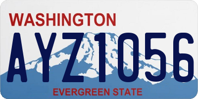 WA license plate AYZ1056