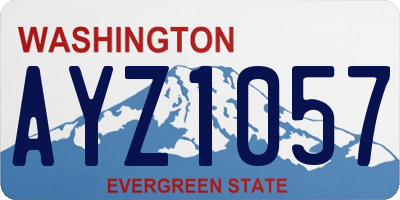 WA license plate AYZ1057