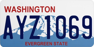 WA license plate AYZ1069