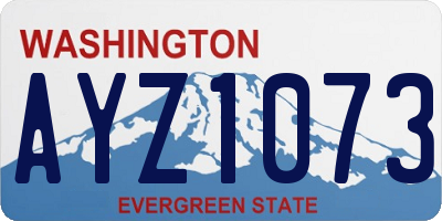 WA license plate AYZ1073