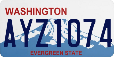 WA license plate AYZ1074