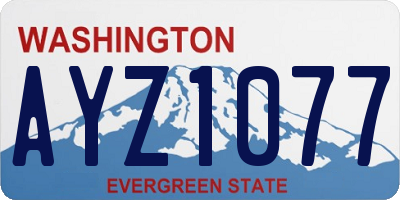 WA license plate AYZ1077