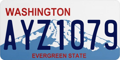 WA license plate AYZ1079
