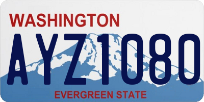 WA license plate AYZ1080