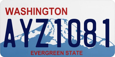 WA license plate AYZ1081