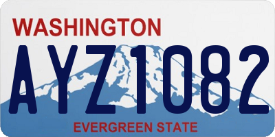 WA license plate AYZ1082