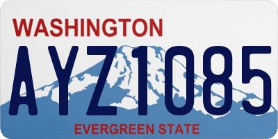 WA license plate AYZ1085