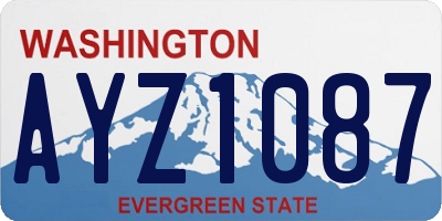 WA license plate AYZ1087