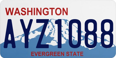 WA license plate AYZ1088