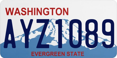 WA license plate AYZ1089