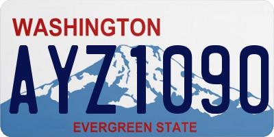 WA license plate AYZ1090