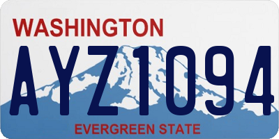 WA license plate AYZ1094