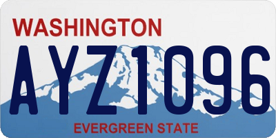 WA license plate AYZ1096