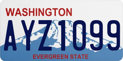 WA license plate AYZ1099