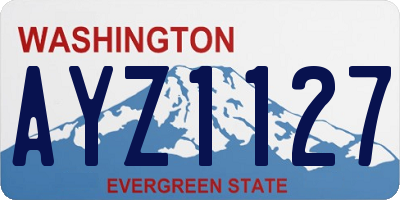 WA license plate AYZ1127