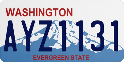 WA license plate AYZ1131