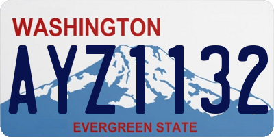 WA license plate AYZ1132