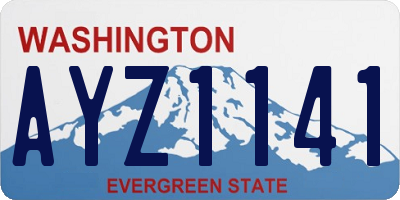 WA license plate AYZ1141