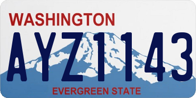 WA license plate AYZ1143