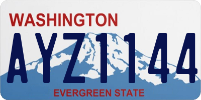 WA license plate AYZ1144