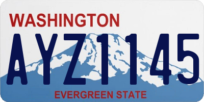 WA license plate AYZ1145