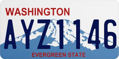 WA license plate AYZ1146