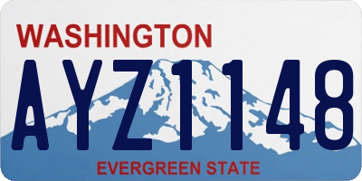 WA license plate AYZ1148