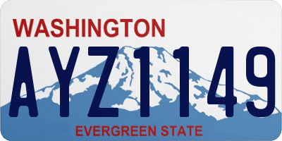 WA license plate AYZ1149