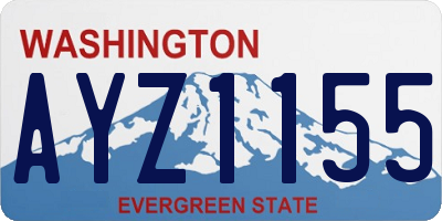 WA license plate AYZ1155