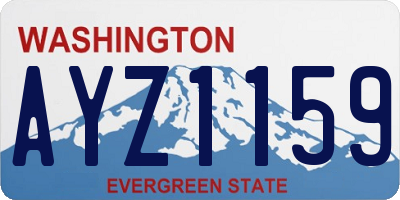 WA license plate AYZ1159